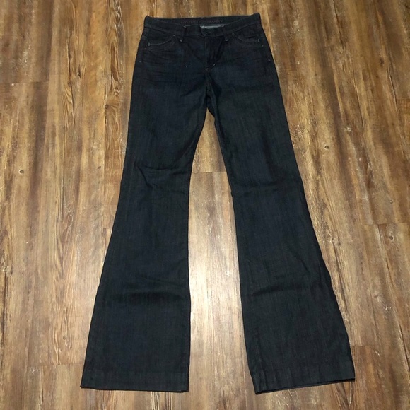 Citizens of Humanity Jeans Women's 28 Hutton Medium Rise Wide Leg Dark Wash Deni - Picture 1 of 8